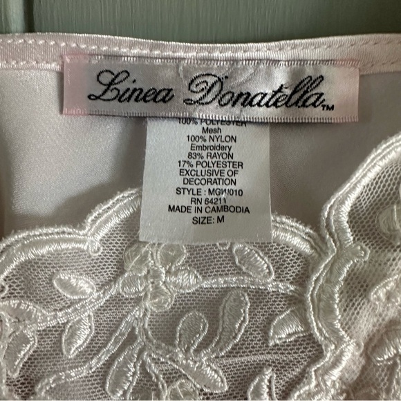 Elegant Lace Trim Satin Slip Nightgown - Pink - Picture 3 of 4